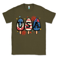 Army Green usa popsicles Classic Tee - MaliasSmallBusiness