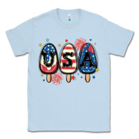 Dusty Blue usa popsicles Classic Tee - MaliasSmallBusiness