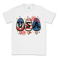 White usa popsicles Classic Tee - MaliasSmallBusiness