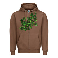 Chestnut Botanical Schefflera Illustrations Zipper Hoodie - LillyAllenDesigns