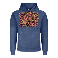 Vintage Denim leopard with pink glitter Vintage Hoodie - Artiststas
