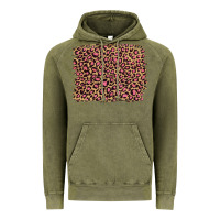 Vintage Olive leopard with pink glitter Vintage Hoodie - Artiststas