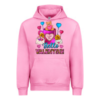 Fuchsia Pink Hello Valentine Valentine's Day Coffee Mug Urban Hoodie - FaDigitalArtStudio