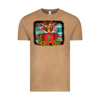 Vintage Camel hot coco christmas highland cow with background Vintage Tee - Jasminsmagicworld