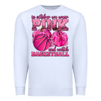 White In October We Wear Pink and Watch Basketball Premium Sweatshirt - texasbilliewilder