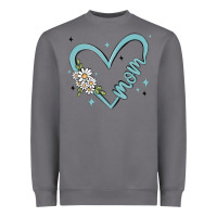 Storm mom with heart and flowers Heavyweight Sweatshirt - MaliasSmallBusiness
