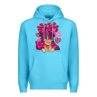 Ocean Blue Army boots Valentine's Day Premium Hoodie - HowdyJamesFarm