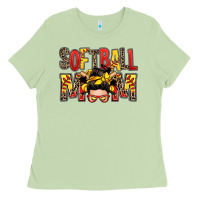 Matcha softball mom messy bun Ladies Tee - Zillion Design Studio