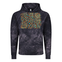 Cloud Black leopard with turquoise glitter Vintage Hoodie - Artiststas