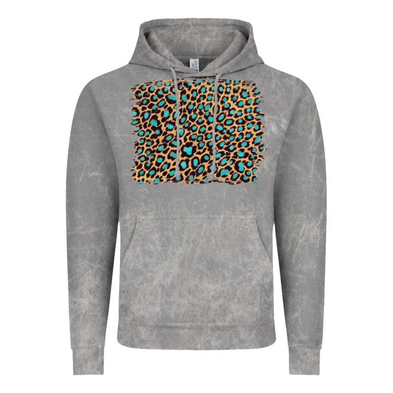 Leopard With Turquoise Glitter Vintage Hoodie by Artiststas | Teevron