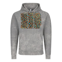 Cloud Rock leopard with turquoise glitter Vintage Hoodie - Artiststas