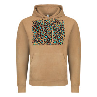 Vintage Camel leopard with turquoise glitter Vintage Hoodie - Artiststas