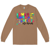Toasted Coconut love needs no words autism Long Sleeve Tee - MaliasSmallBusiness