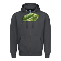 Smoke Golden Pothos Leaf Zipper Hoodie - LillyAllenDesigns