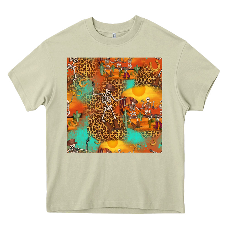 Western Skeleton Seamless Pattern Heavy Core Tee by HRA Design Shop | Teevron