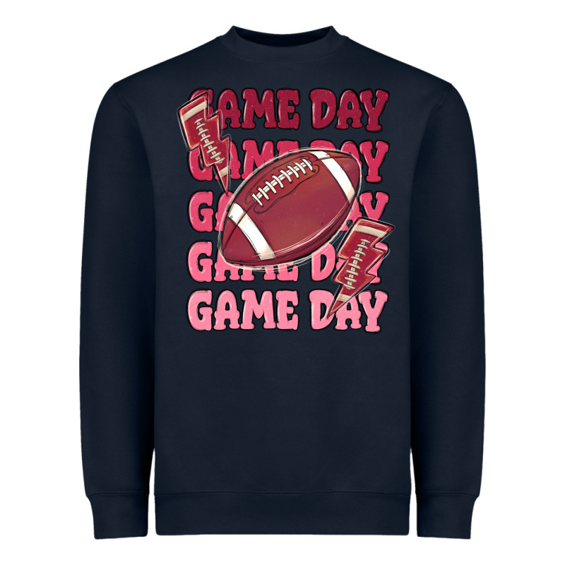 Game Day Football Heavyweight Sweatshirt by MaliasSmallBusiness | Teevron