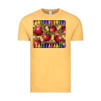 Vintage Mustard Teacher Crayons And Apples Vintage Tee - LillyAllenDesigns