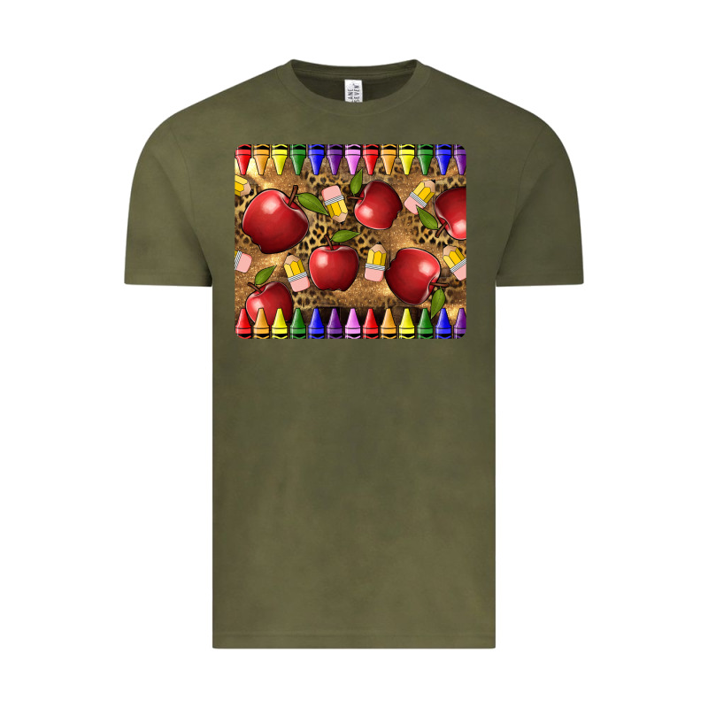 Teacher Crayons And Apples Vintage Tee by LillyAllenDesigns | Teevron