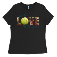 Black softball love of the game Ladies Tee - JahusDesignShop