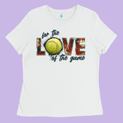 Softball Love Of The Game Ladies Tee Designed By Jahusdesignshop