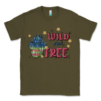 Army Green wild and free Classic Tee - MaliasSmallBusiness