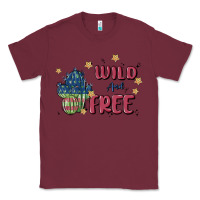 Burgundy wild and free Classic Tee - MaliasSmallBusiness