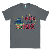 Charcoal Heather wild and free Classic Tee - MaliasSmallBusiness