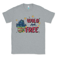 Heather Grey wild and free Classic Tee - MaliasSmallBusiness
