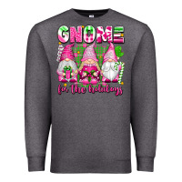 Charcoal Heather gnome for the holidays Premium Sweatshirt - texasbilliewilder