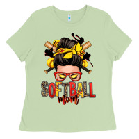 Matcha softball mom messy bun Ladies Tee - Zillion Design Studio