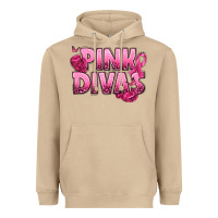 Mushroom Pink Divas Breast Cancer Heavyweight Hoodie - NancyCooperArtShop