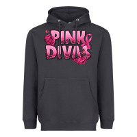 Smoke Pink Divas Breast Cancer Heavyweight Hoodie - NancyCooperArtShop
