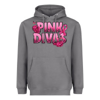 Storm Pink Divas Breast Cancer Heavyweight Hoodie - NancyCooperArtShop