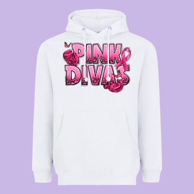 Pink Divas Breast Cancer Heavyweight Hoodie Designed By Nancycooperartshop