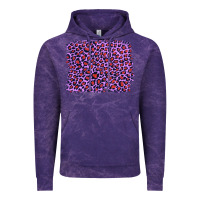 Cloud Purple lilac leopard with red glitter Vintage Hoodie - Artiststas