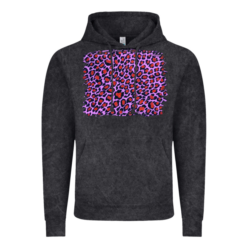 Lilac Leopard With Red Glitter Vintage Hoodie by Artiststas | Teevron
