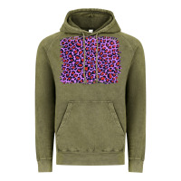 Vintage Olive lilac leopard with red glitter Vintage Hoodie - Artiststas