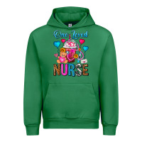 Emerald One Loved Nurse Valentines Day Frappe Coffee Urban Hoodie - FaDigitalArtStudio