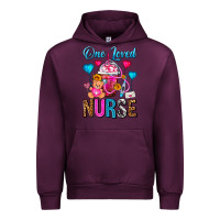 Mauve Wine One Loved Nurse Valentines Day Frappe Coffee Urban Hoodie - FaDigitalArtStudio