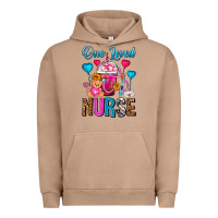 Pigment Burro One Loved Nurse Valentines Day Frappe Coffee Urban Hoodie - FaDigitalArtStudio