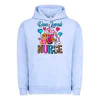 Pigment Grape Ice One Loved Nurse Valentines Day Frappe Coffee Urban Hoodie - FaDigitalArtStudio
