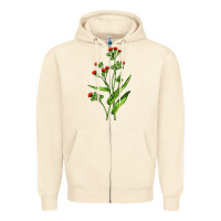 Sandshell Tassel Flower Illustrations Zipper Hoodie - LillyAllenDesigns