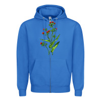 True Royal Tassel Flower Illustrations Zipper Hoodie - LillyAllenDesigns