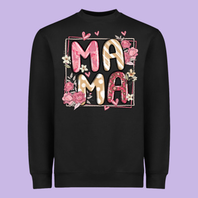 Floral Mama Heavyweight Sweatshirt Designed By Maliassmallbusiness