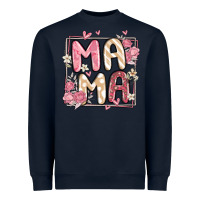 Navy floral mama Heavyweight Sweatshirt - MaliasSmallBusiness