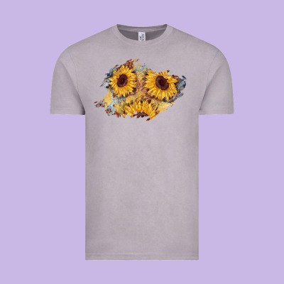 Sunflower Glitter Leather Patch Vintage Tee Designed By Adodesignshop