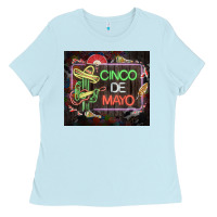 Baby Blue cinco de mayo cactus tumbler 3 Ladies Tee - CTS Tumbler Store