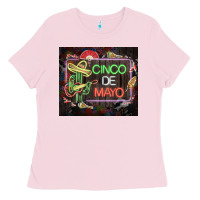 Bubblegum Pink cinco de mayo cactus tumbler 3 Ladies Tee - CTS Tumbler Store