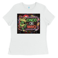 White cinco de mayo cactus tumbler 3 Ladies Tee - CTS Tumbler Store