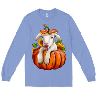Colony Blue fall pumpkin lamb nancy cooper Long Sleeve Tee - NancyCooperArtShop